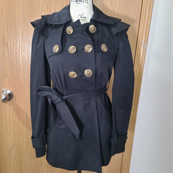 leifsdottir Jackets & Blazers - Leifsdottir Anthropologie Ruffle Belted Trench Coat